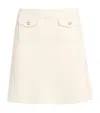 Sandro Rib-knit Mini Skirt In Beige