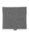 Sandro Rib Knit Neck Warmer Scarf In Gray