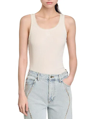 SANDRO RIB KNIT TANK TOP