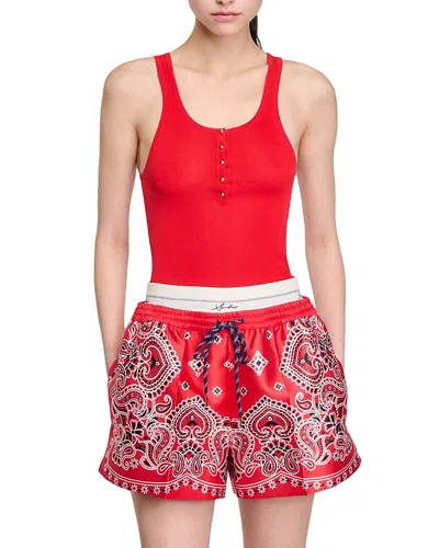 SANDRO RIB KNIT TANK TOP