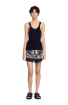 Sandro Grenat Buttoned Tank Top In Black