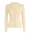 Sandro Gabrielle Ribbed-knit Cardigan In Beige