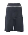 Sandro Ribbed Knee Length Skirt In Black Polyester In Black
