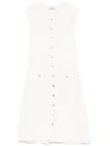 Sandro Ribbed Knit Mini Dress In White