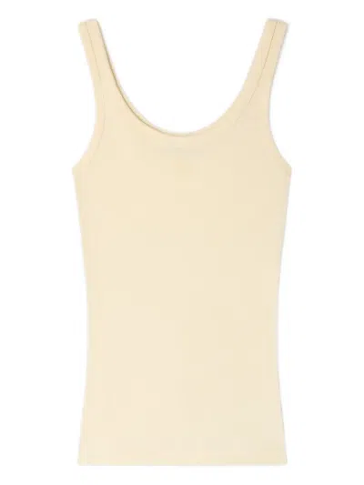 Sandro Ribbed-knit Tank Top In Neutral