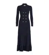 Sandro Ribbed Midi Dress In Blue