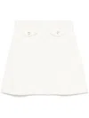 Sandro Ribbed Mini Skirt In Neutrals