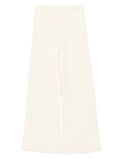 Sandro Ribbed Pull-on Trousers In Neutral