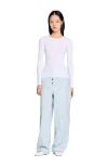 Sandro Ribbed Sweater With Tunisian Collar In White