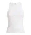 Sandro Ribbed Tank Top In Beige