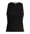Sandro Jersey Tank With Rhinestones In Black