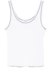 Sandro Geripptes Tanktop In Weiss