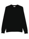 Sandro Ribbed-trim Round-neck Sweater In Black