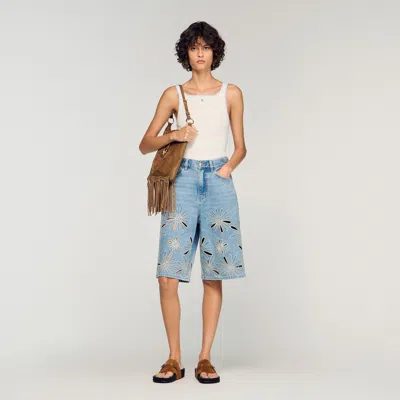 Sandro Ribbed Vest Top In White