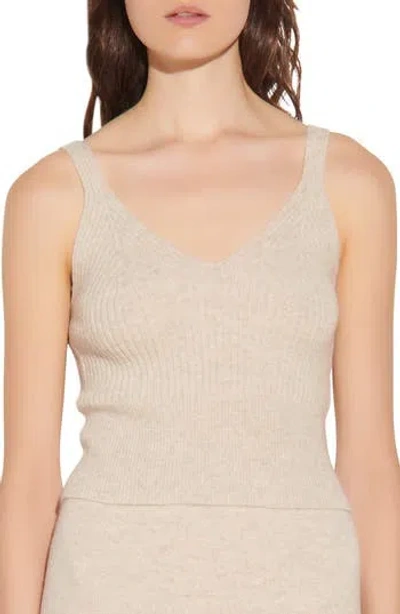 Sandro Ribbed Wool Sweater Tank In Neutral