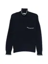 Sandro Ribbed-knit Sweater In Blue
