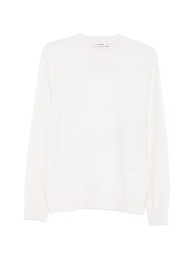 Sandro Ribbed-trim Cashmere Sweater In White