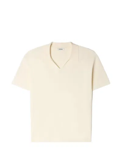 Sandro Stretch Knit Polo Shirt In Neutral
