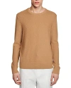 Sandro Rice Wool Blend Crewneck Sweater In Camel