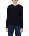 Sandro Cashmere Double-thread Crewneck Sweater In Navy Blue