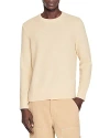 Sandro Rice Wool Blend Crewneck Sweater In Off White