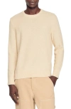 Sandro Rice Wool Blend Crewneck Sweater In Off White