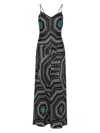 Sandro Ring Hardware Detailing Midi Dress In Black