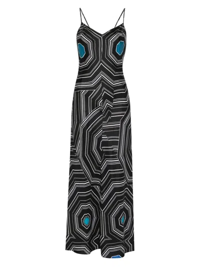 Sandro Ring Hardware Detailing Midi Dress In Black