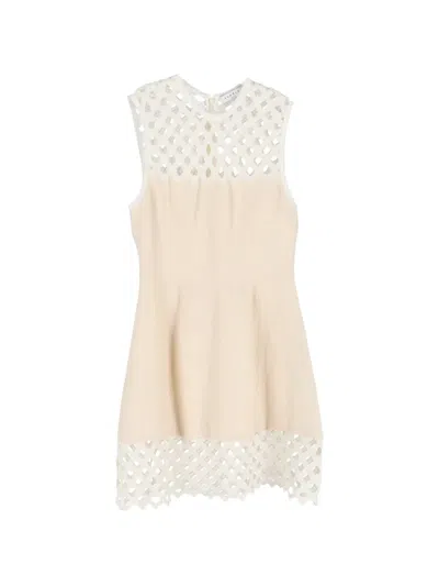 Pre-owned Sandro Rita Mini Dress In Neutral