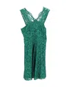 Sandro Riviera Lace Mini Dress In Green Rayon In Green