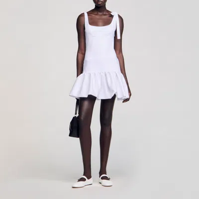 Sandro Robe Courte Bimatières In White