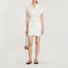 Sandro Robe Courte Drapée In White