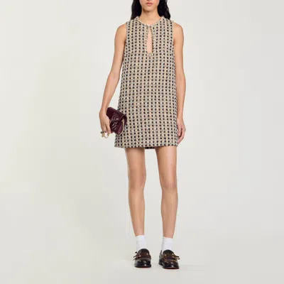 Sandro Robe Courte En Tweed