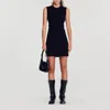 Sandro Robe En Maille In Black
