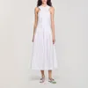 Sandro Robe Longue Croisée In White