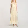 Sandro Robe Longue En Lin
