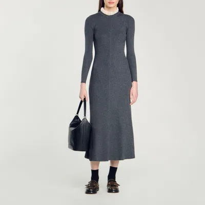 Sandro Robe Longue En Maille