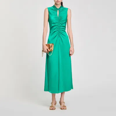 Sandro Robe Longue En Satin