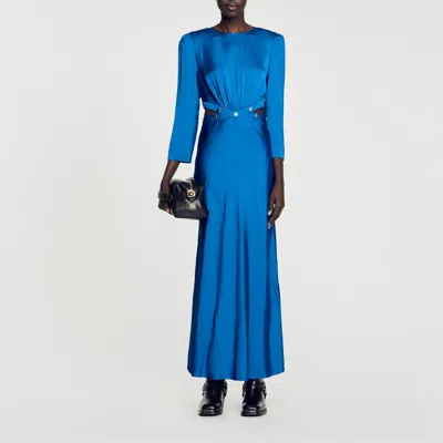Sandro Robe Longue Satinée