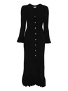 Sandro Robe Midi Dress In Black