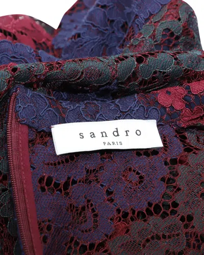 Sandro Rodney Lace Dress In Multicolor Polyamide