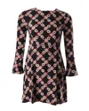 Sandro Rony Floral Dress In Multicolor Silk In Multi