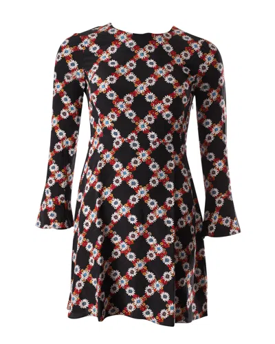 Sandro Rony Floral Dress In Multicolor Silk