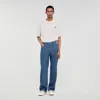 Sandro Rope Pattern Baggy Jeans In Blue