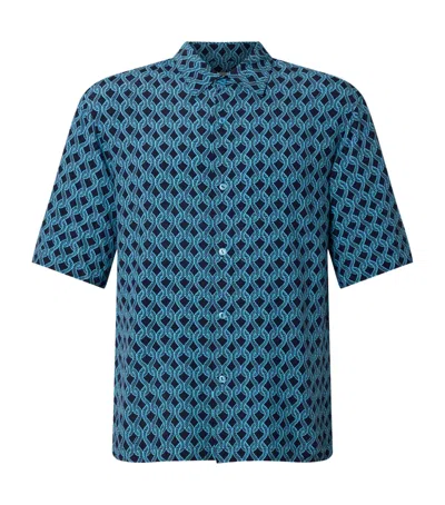 Sandro Rope-print Shirt In Blue