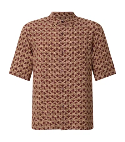 Sandro Rope-print Shirt In Brown