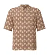 Sandro Loose-fit Rope Print Shirt In Brown