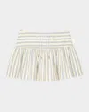 Sandro Rosee Striped Shorts In Ecru / Jean