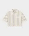Sandro Striped Cropped Shirt