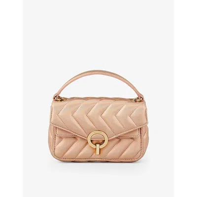 Sandro Roses Yza Nano Quilted-leather Shoulder Bag In Brown